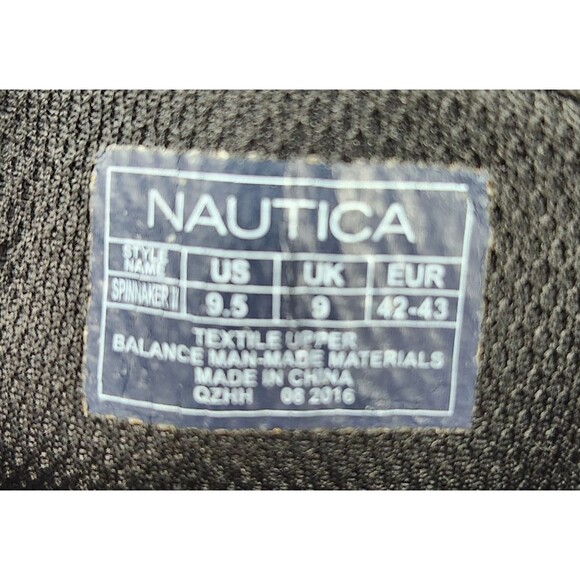 Nautica Boat Shoes – 9.5M Black Canvas Spinnaker II Slip-On Casual Preppy - Picture 8 of 9
